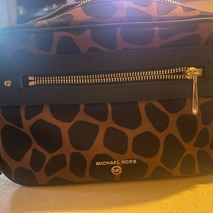 Michael Kors animal print cross body. Barely used